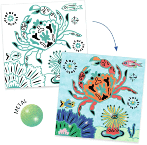 COLOREA SORPRESAS PINTAR BAJO EL MAR DJECO