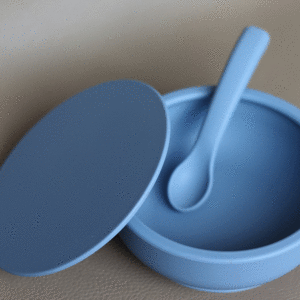 CUENCO CON TAPA Y CUCHARA AZUL ANOCHECER