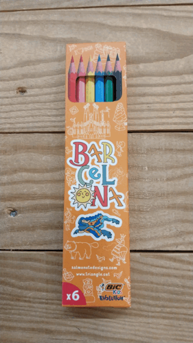 SET 6 LÁPICES MADERA COLOREAR BARCELONA - BIC