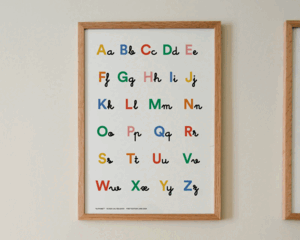 ALPHABET EDUCATIONAL POSTER, A3 BY COCOLITOS